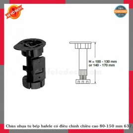 Chân nhựa tủ bếp hafele có điều chỉnh chiều cao 80-150 mm 637.15.012