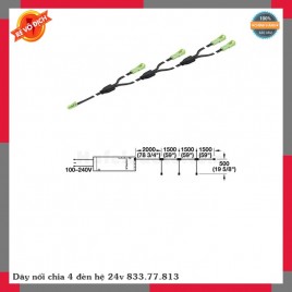 Dây nối chia 4 đèn hệ 24v 833.77.813