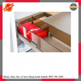 Khay chia cho rổ kéo bằng kính hafele 807.96.420