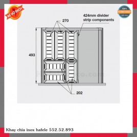 Khay chia inox hafele 552.52.893