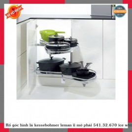 Rổ góc hình lá kessebohmer leman ii mở phải 541.32.670 ice white 549.32.670