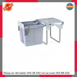 Thùng rác đôi hafele 503.38.522 với ray trượt 503.88.522