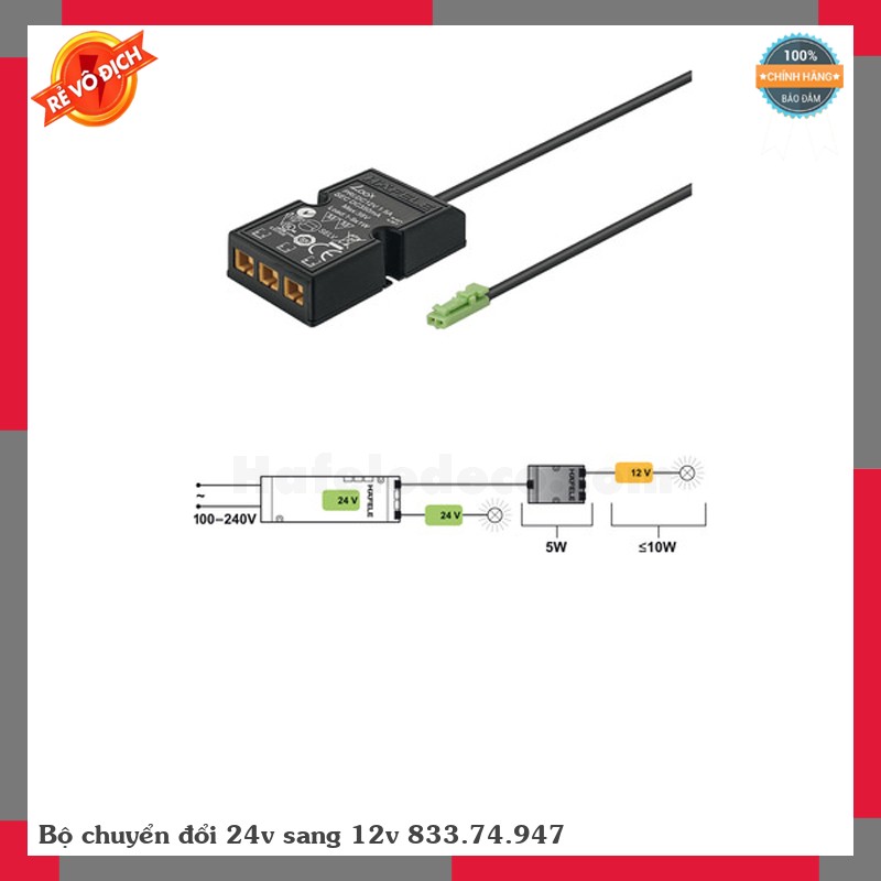 Bộ chuyển đổi 24v sang 12v 833.74.947