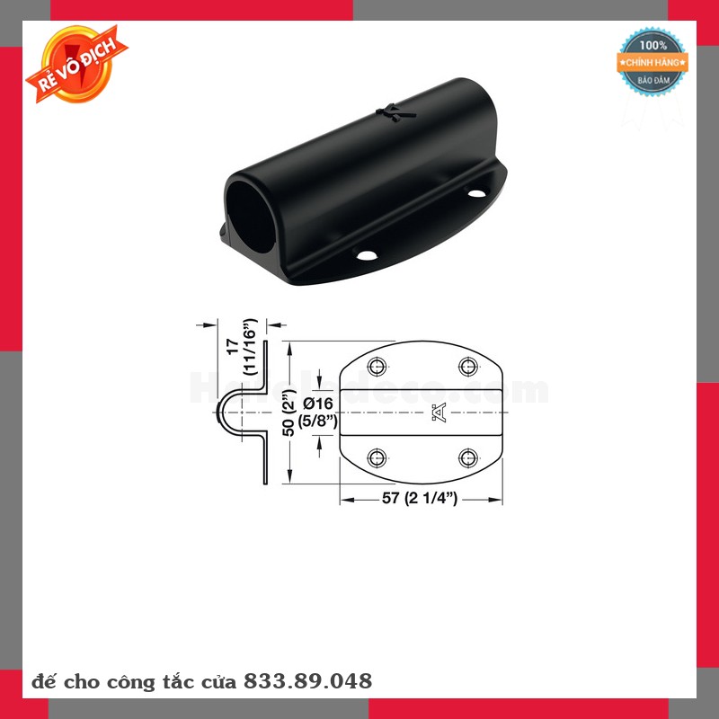 đế cho công tắc cửa 833.89.048